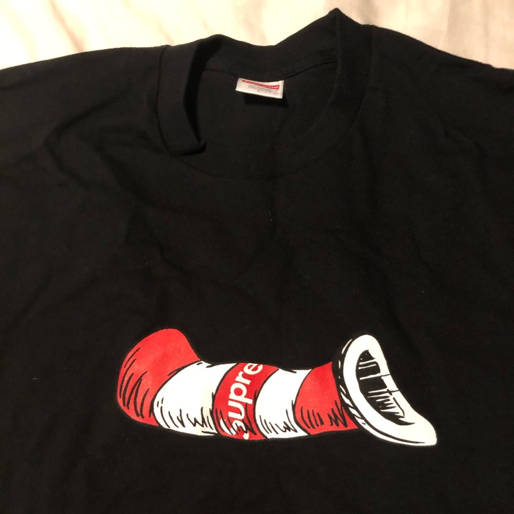 Authentic Supreme Cat in the Hat T-Shirt Large